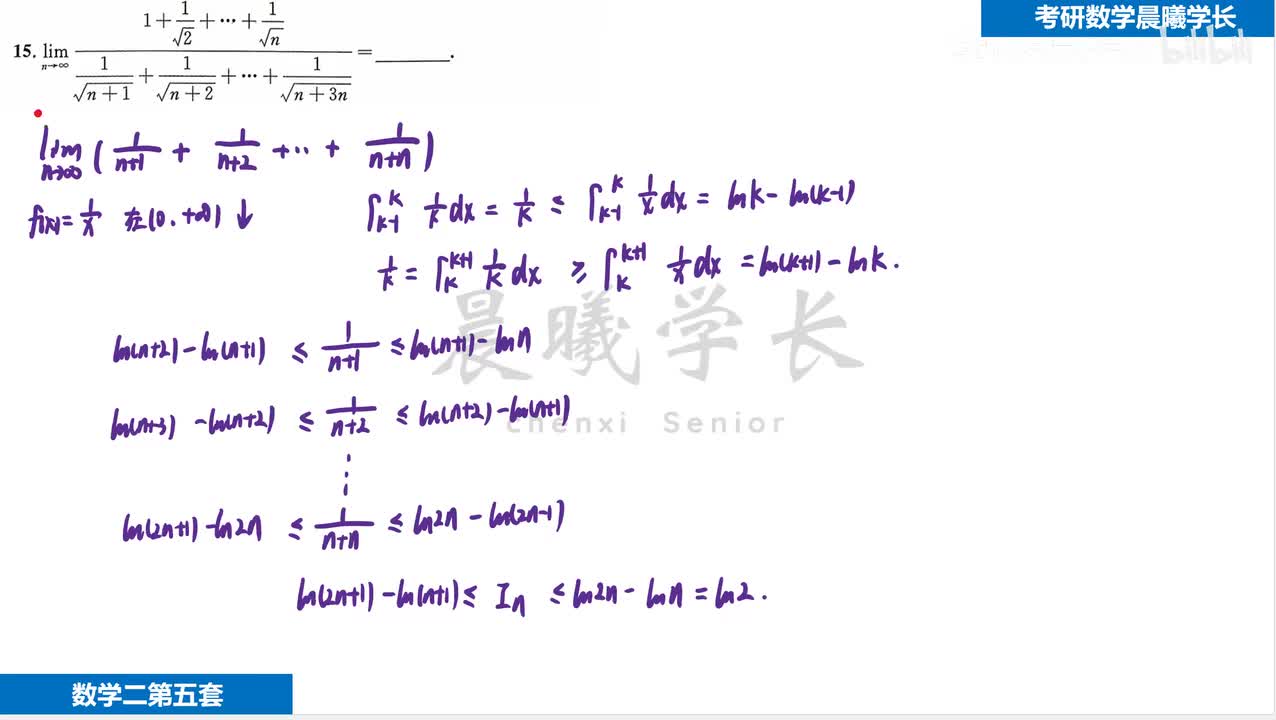 第五套第15题 夹逼放缩的原理