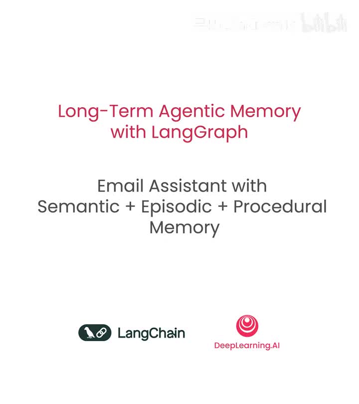 使用 LangGraph 进行长期代理记忆6.具有语义+情景+程序记忆的电子邮件助手
