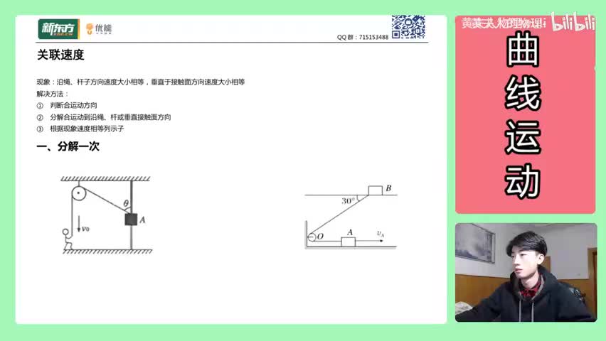 61.【高中物理必修二】【曲线运动】关联速度