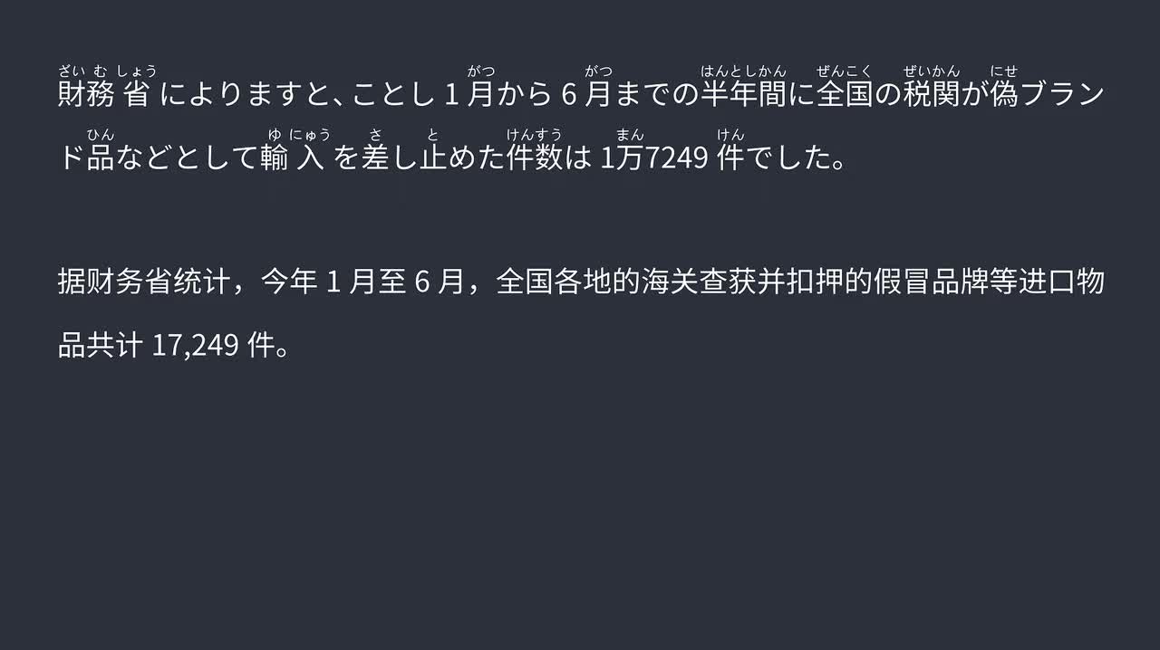 2025.09.18 日本半年查获假冒品牌商品1.7万件，电器化妆品增幅惊人