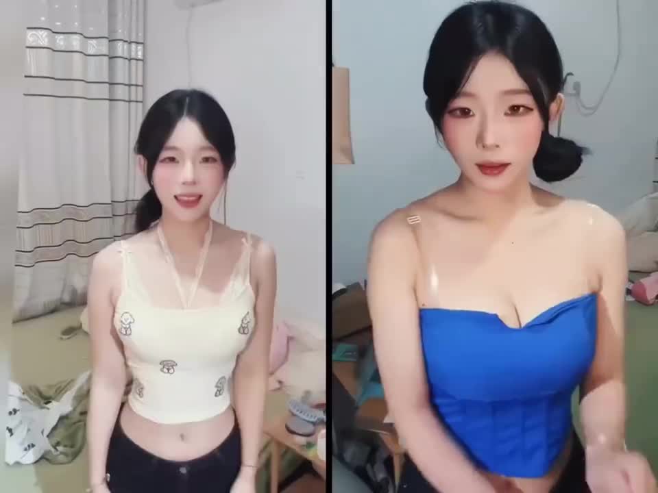 双屏反差捣蒜舞1