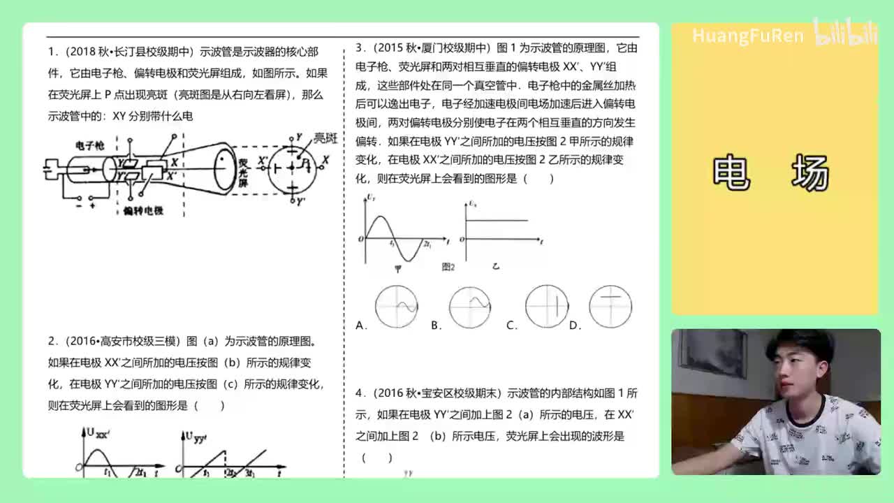 186.【高中物理选修3-1】【电场】示波器