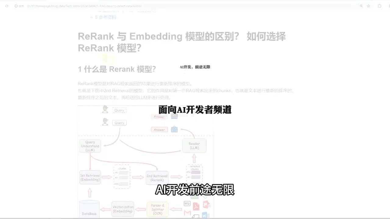 27-5、ReRank与Embedding模型的区别？ 如何选择ReRank模型？