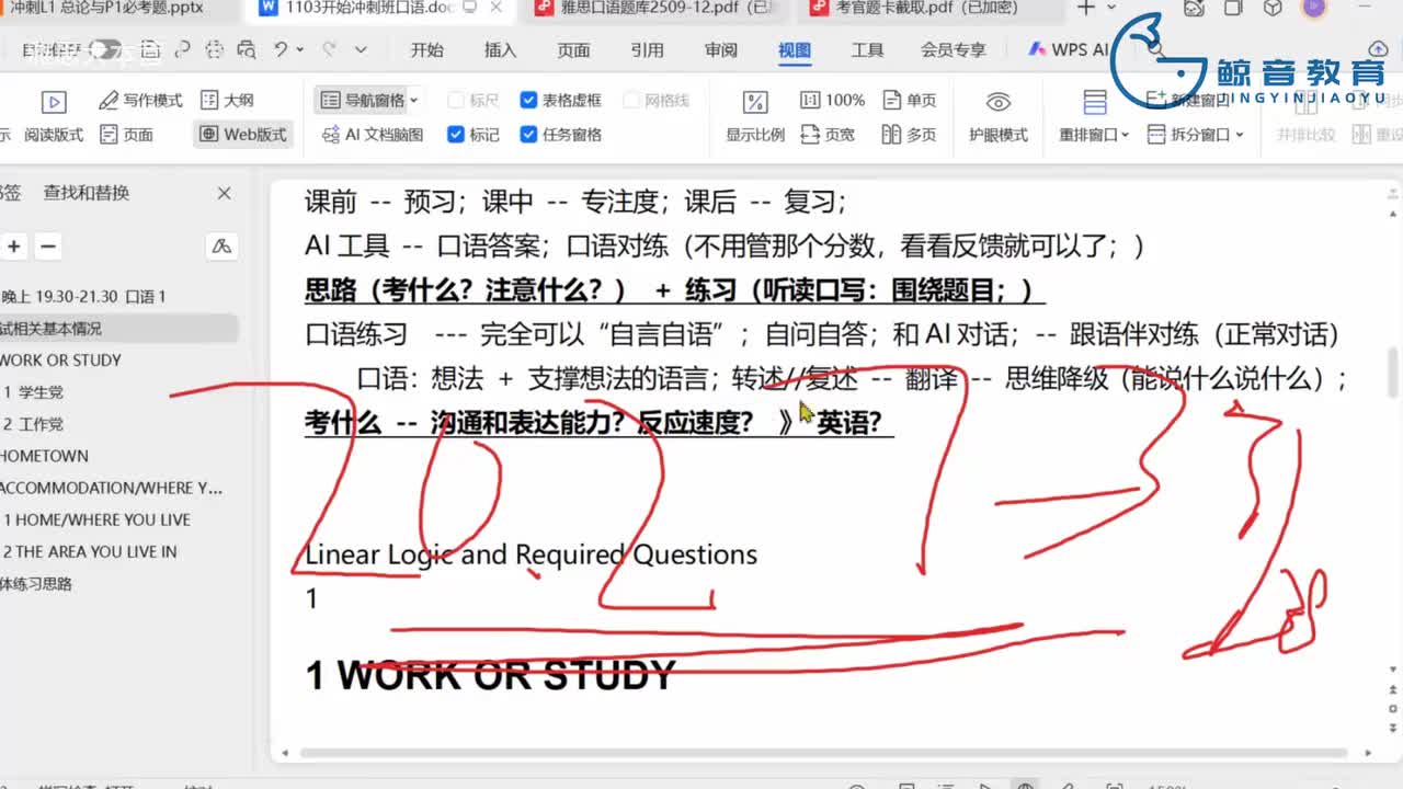 【冲刺班】口语1（三）