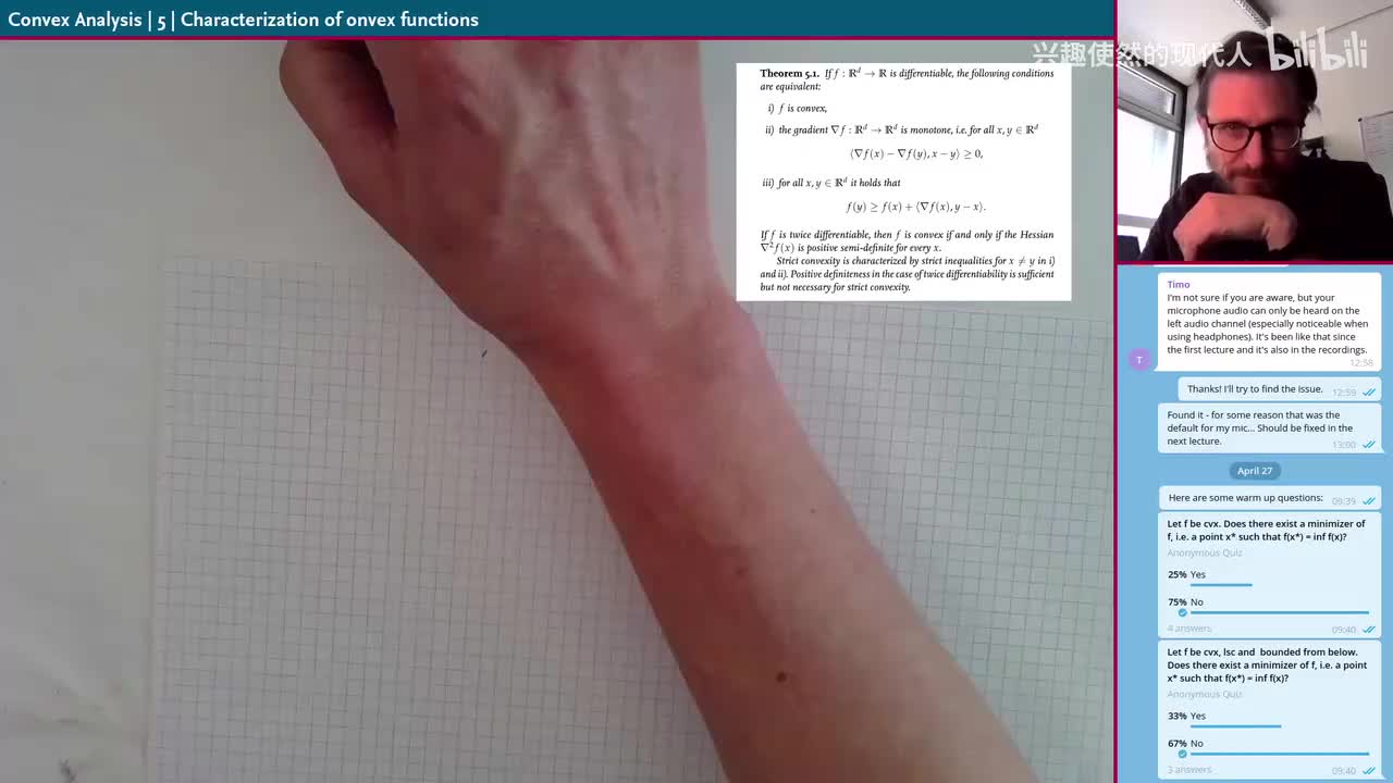 5. 凸函数的刻画——定理5.1的证明