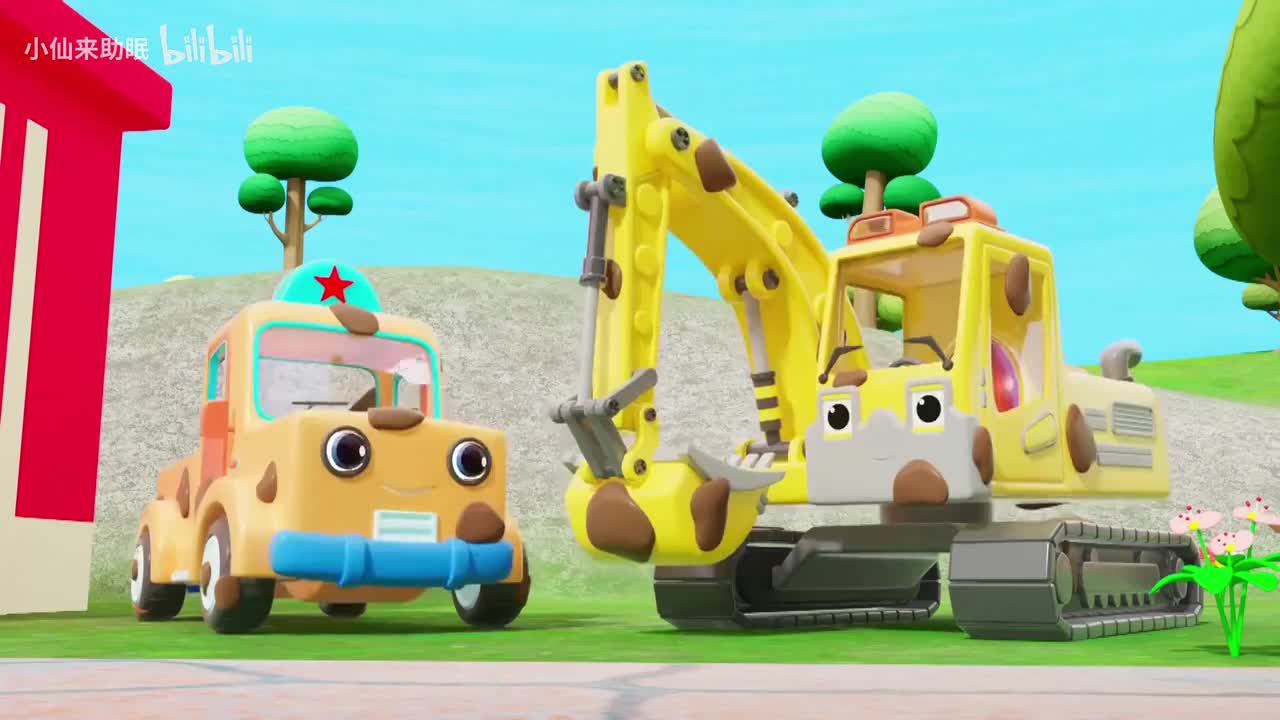 46.满是泥巴的挖掘机和卡车