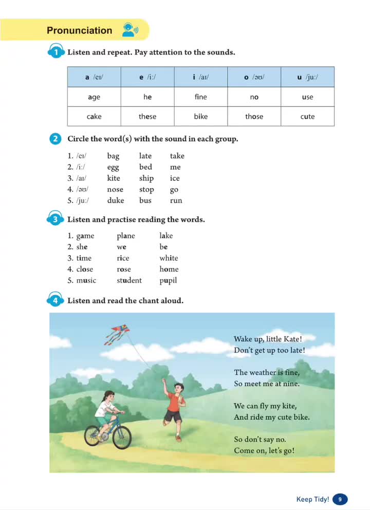 Starter Unit 2（p.9）发音