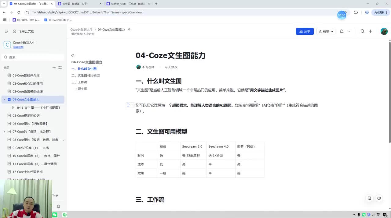 04-1 Coze工作流中的文生图节点