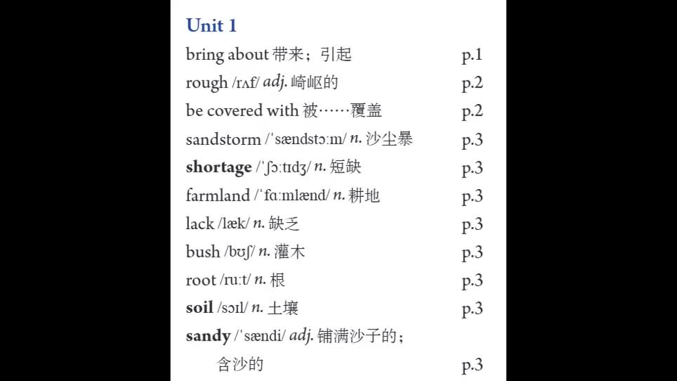 U1 Vocabulary（跟读）