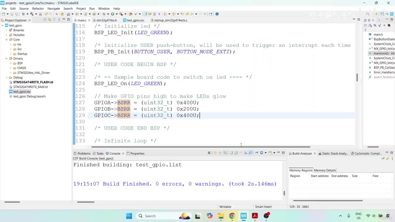 27 - Executing the GPIO project