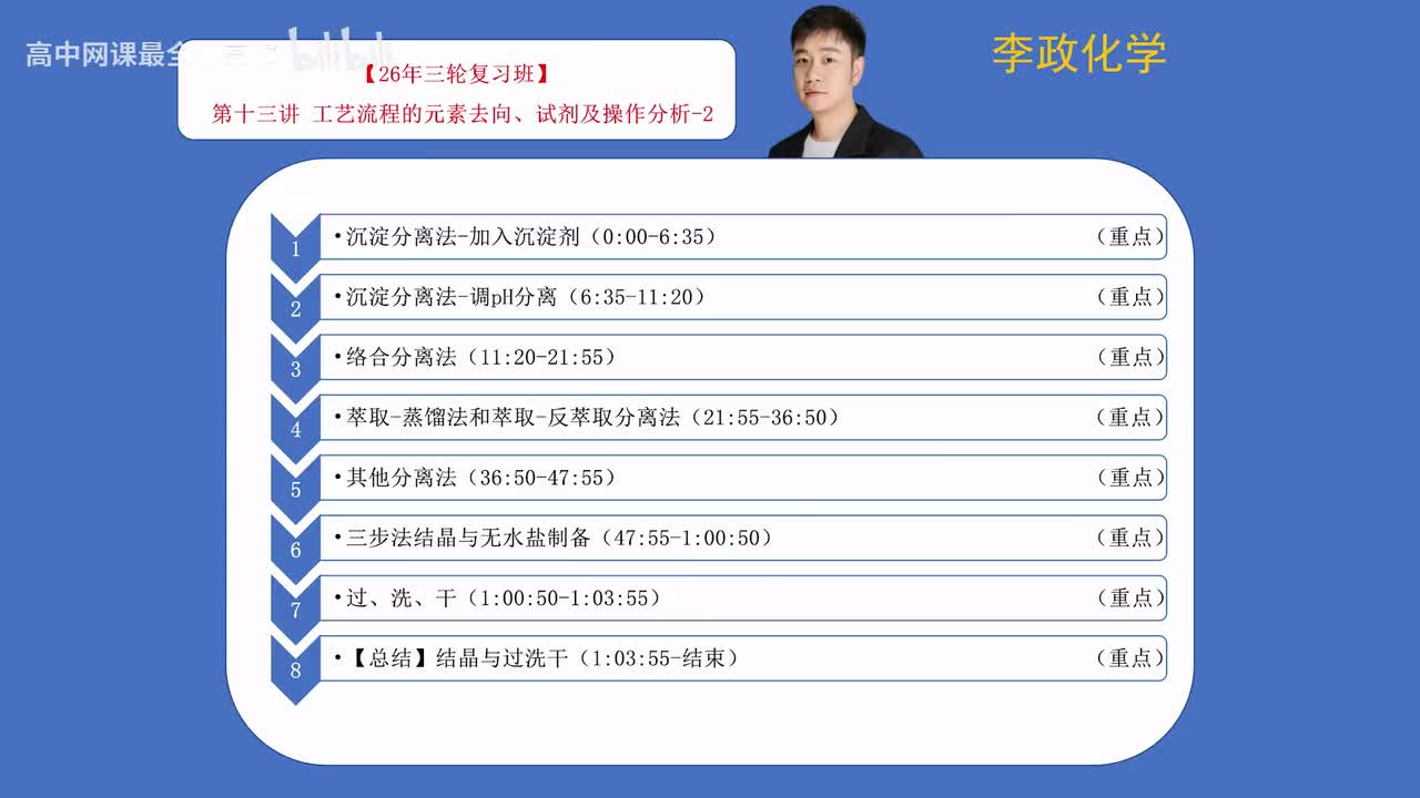 【春季班】16.【第13讲】工艺流程综合03-工艺流程的元素去向、试剂及操作分析02.flv