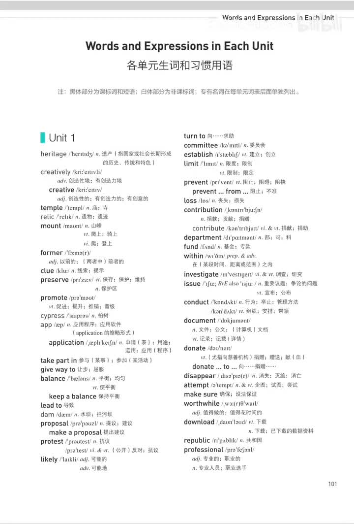 必修第二册丨Unit 1