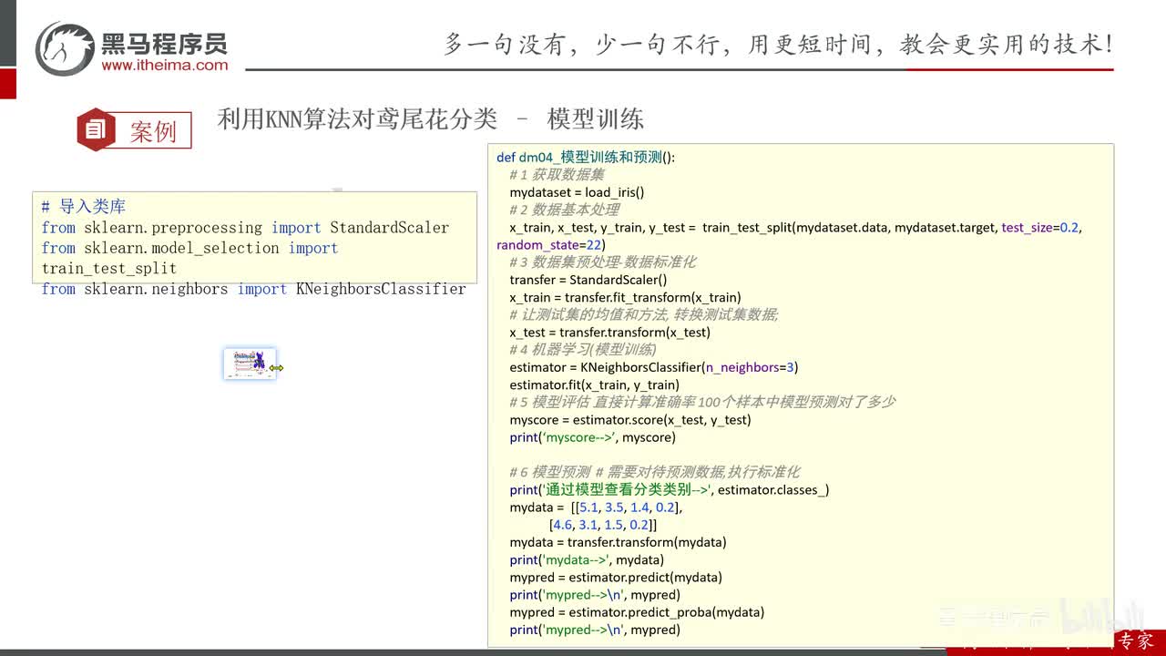 第二章-KNN算法-07.鸢尾花案例_模型的评估和预测