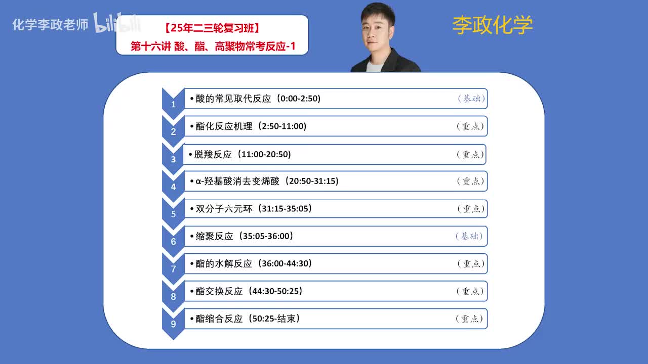 110.【寒假】有机化学-第16讲 酸、酯、高聚物常考反应-1