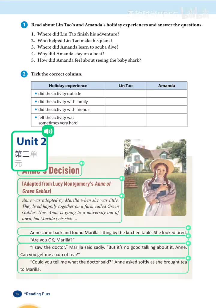 Unit 2 安娜的决定 (p.82-83)
