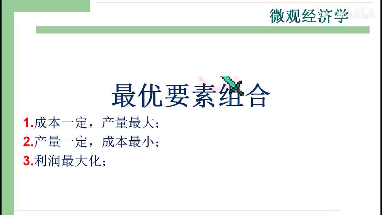22-2.企业利润最大化均衡条件（成本一定时的产量最大化均衡）