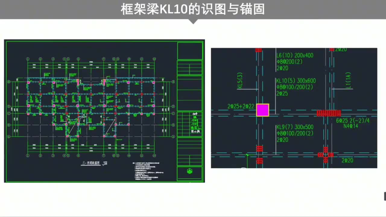第一章：梁结构篇-第一章第1节：框架梁KL10的识图与锚固