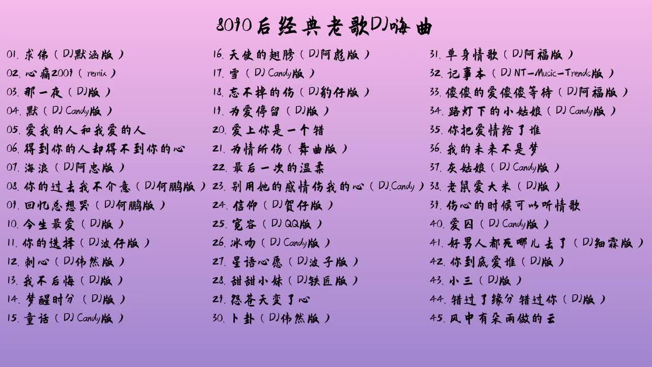 谁懂啊！8090 后经典老歌 DJ 合集，听完想起放学冲去网吧的日子 #DJ #经典老歌1