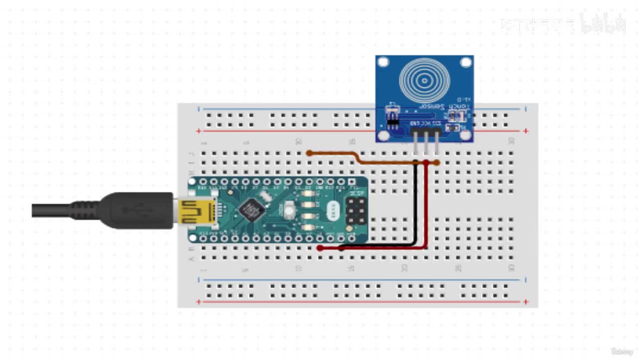 15. Touch Sensor interfacing using Arduino Nano--