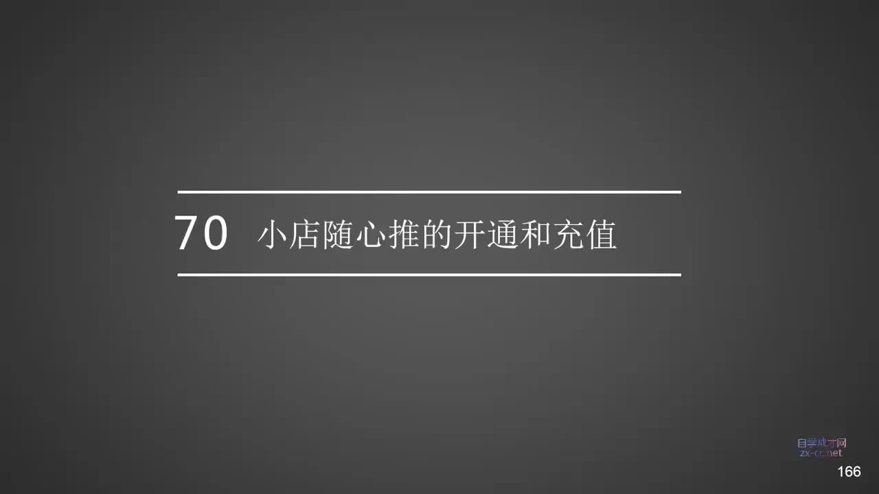 70.小店随心推的开通和充值