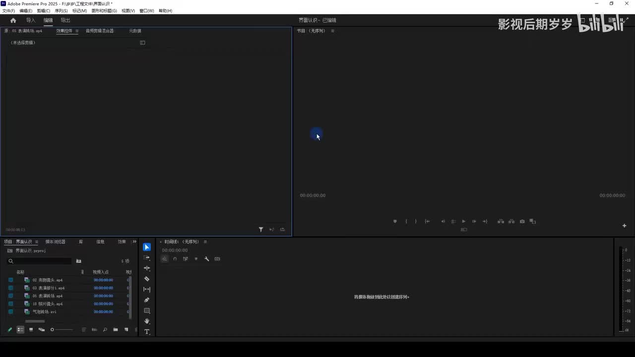零基础学剪辑-PR软件篇：9.源面板