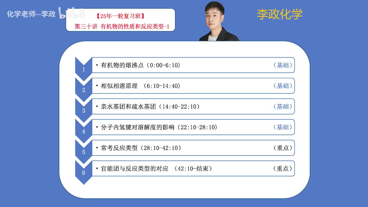 81.【秋季】必修有机-第30讲 有机物的性质和反应类型-1
