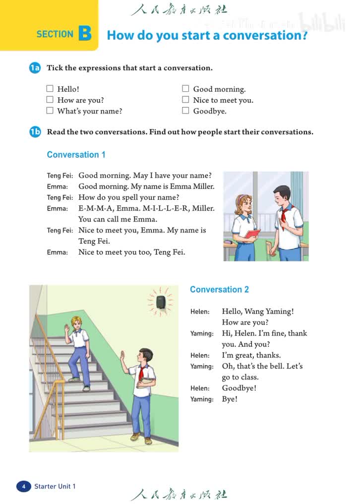 StarterUnit1 SectionB,1b