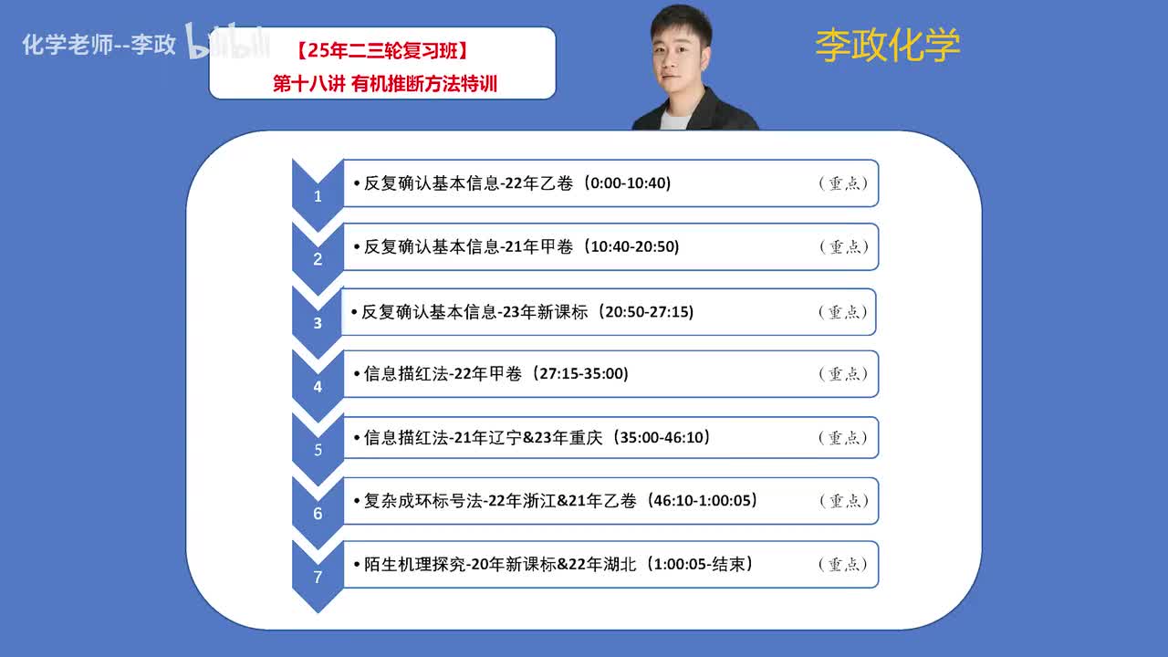 【寒假】有机化学-第18讲 有机推断方法特训