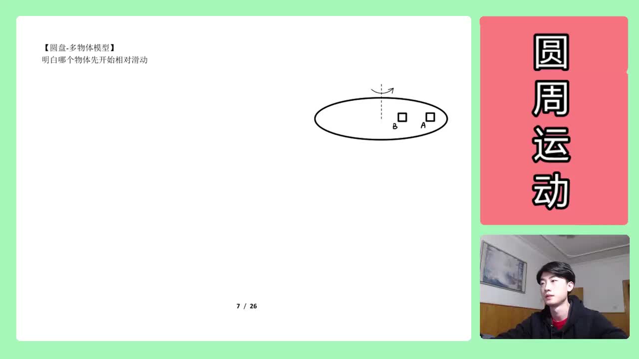 75.【高中物理必修二】【圆周运动】多物体谁先发生相对滑动