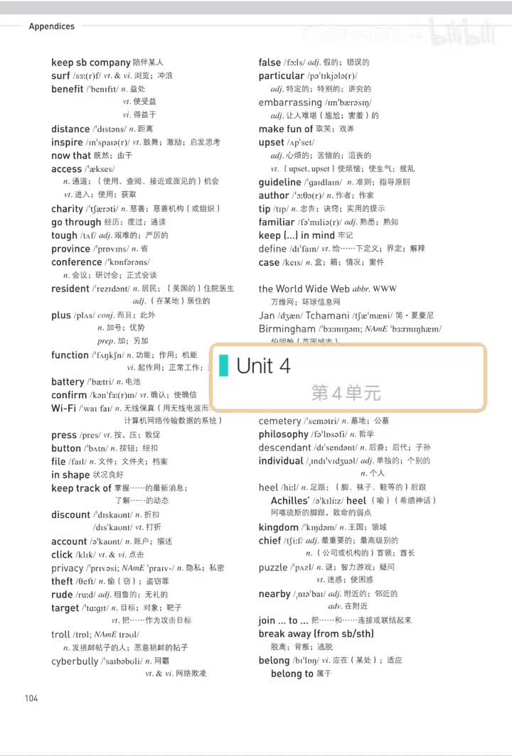 必修第二册丨Unit 4