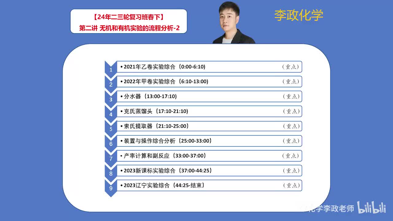 【春季】化学实验综合-第02讲 无机和有机实验的流程分析02