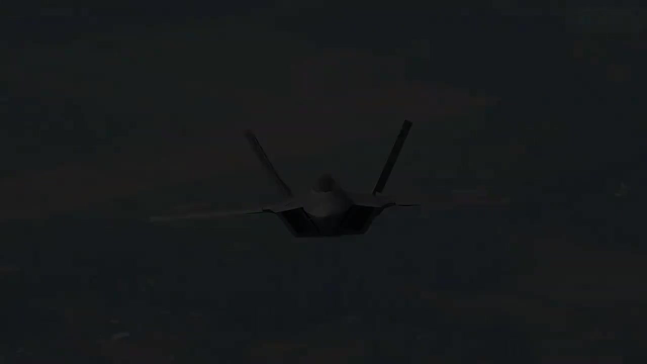 F22空对空视角8K极清修复