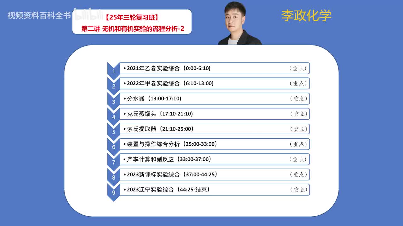 【春季】第2讲 无机和有机实验的流程分析-2