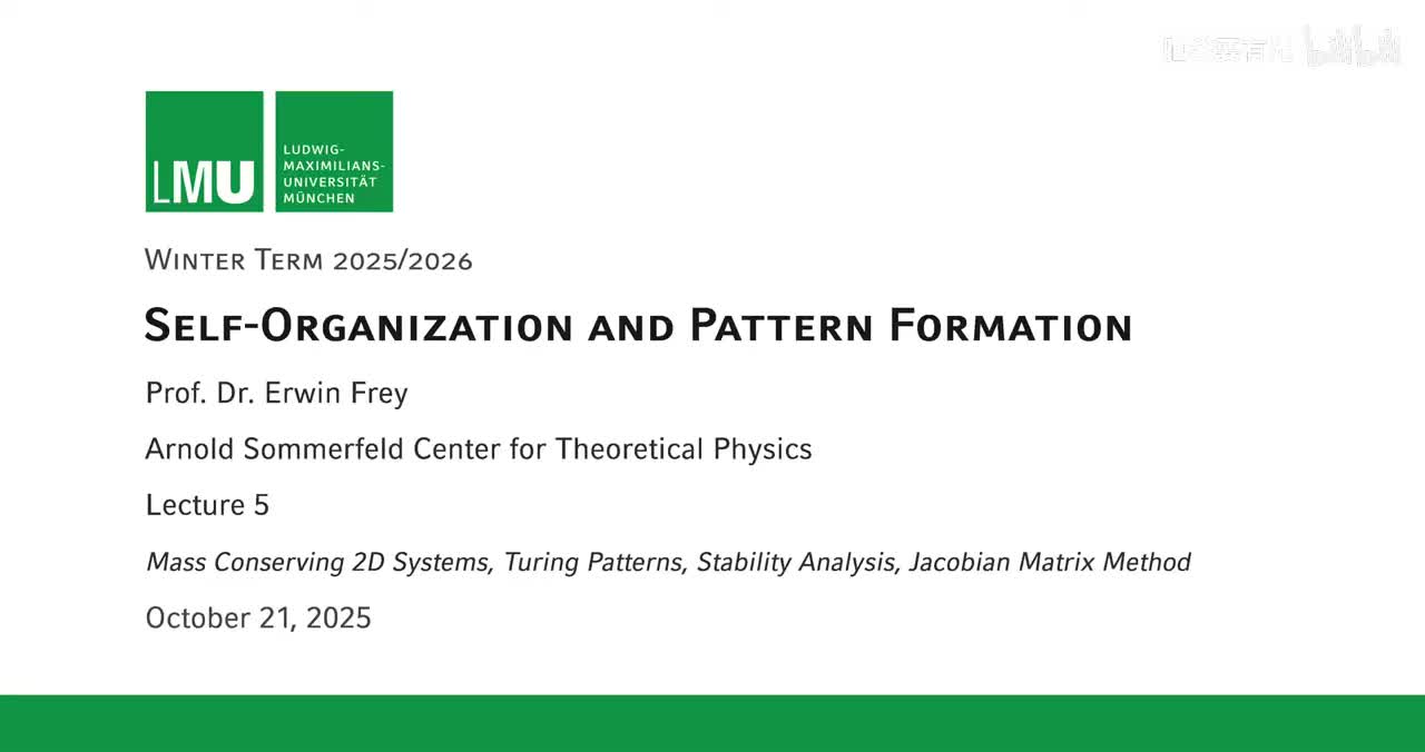 5. 动力系统_ 二维质量守恒，图灵图案，稳定性分析，雅可比矩阵【中配+中字】