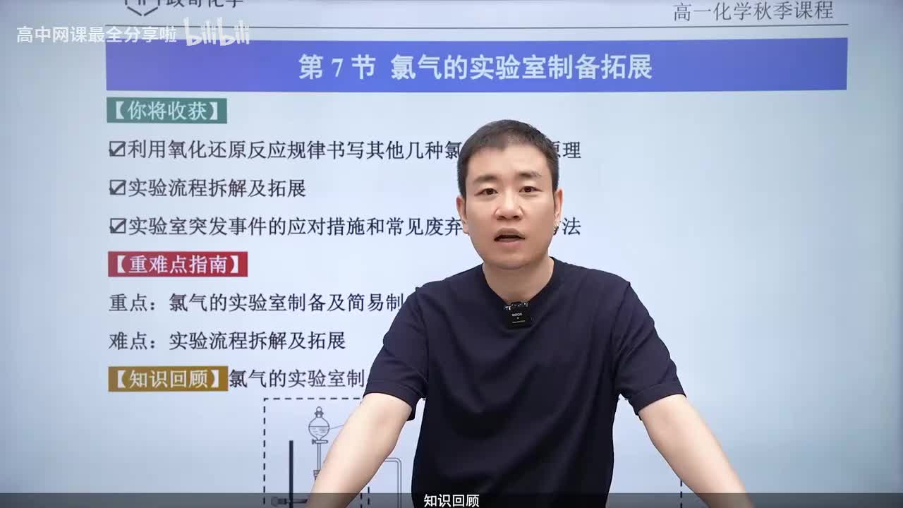 【秋季班】23.【知识回顾】氯气的实验制备拓展