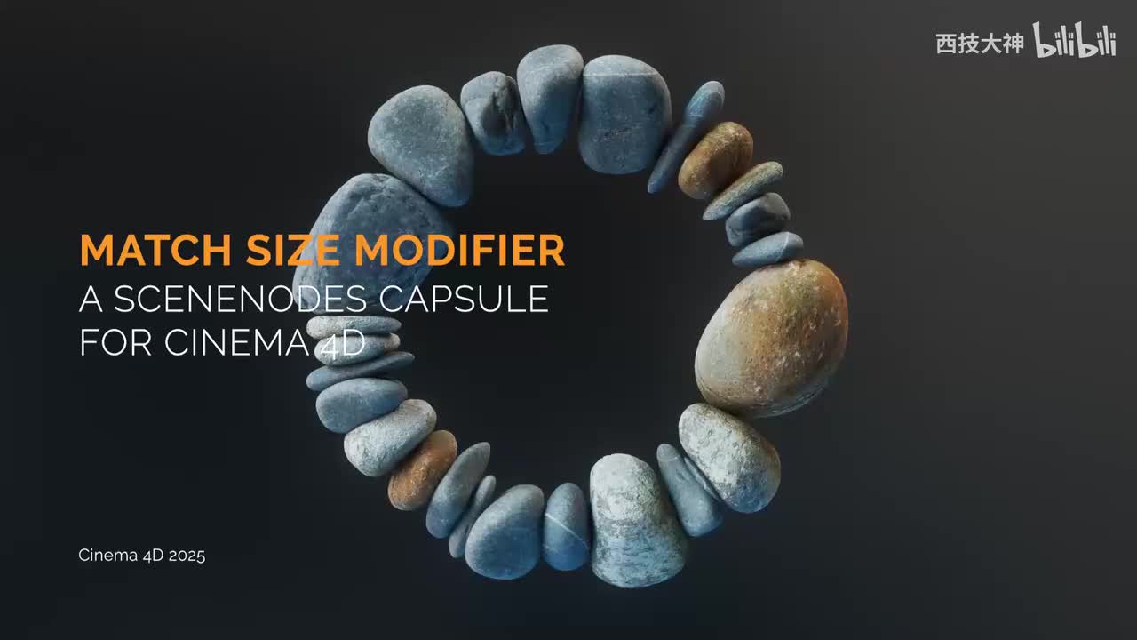 Match Size Modifier, a Scene Nodes Capsule for Cinema 4D