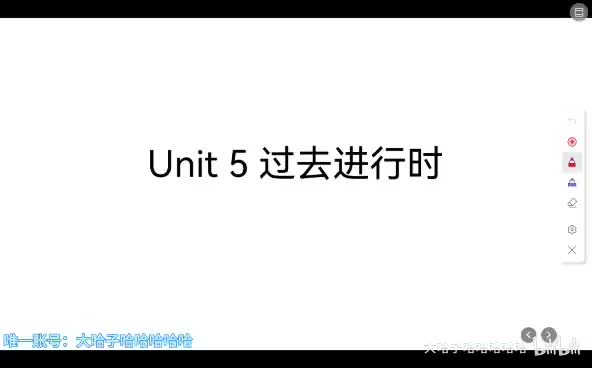 U5语法：过去进行时