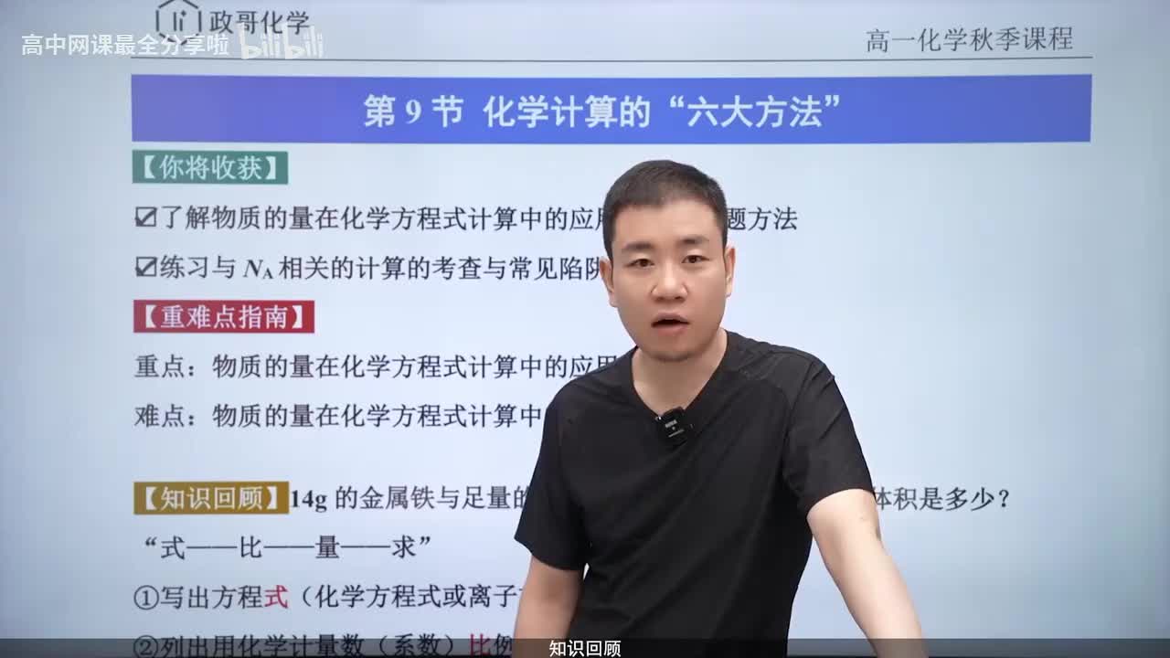 【秋季班】31.【知识回顾】化学计算的“六大方法”
