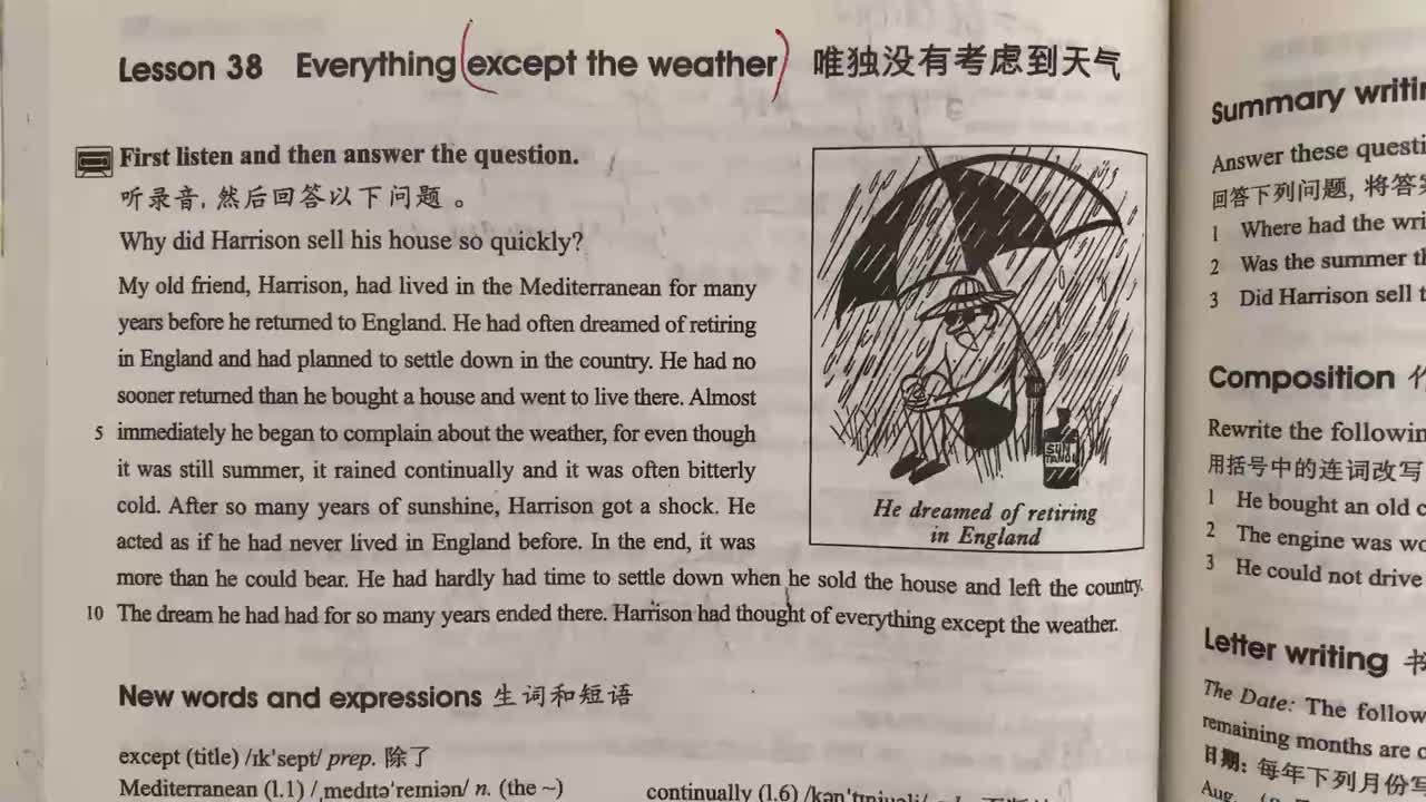 新概念第二册 Lesson 38上