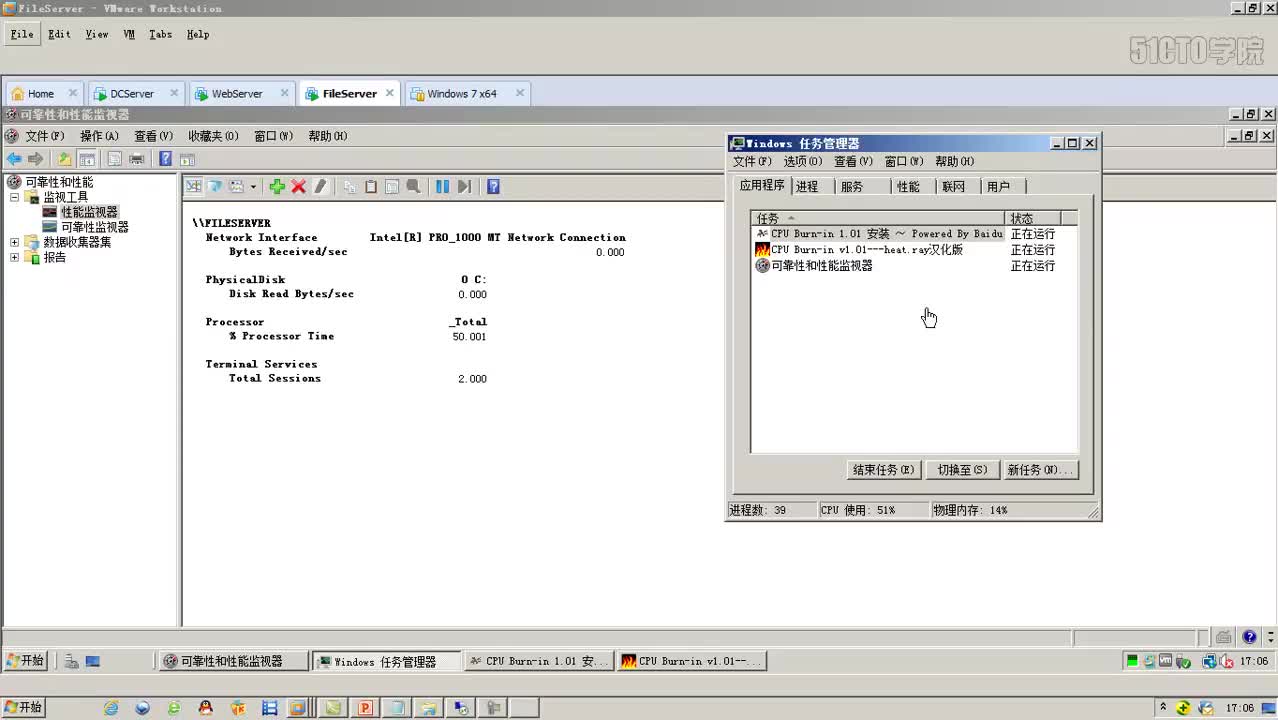 7-4、系统性能监控报告 网络瓶颈 CPU瓶颈监控