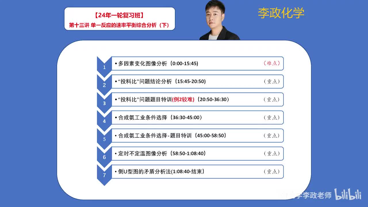 【秋季】反应速率与气体平衡-第13讲 单一反应速率平衡综合分析02