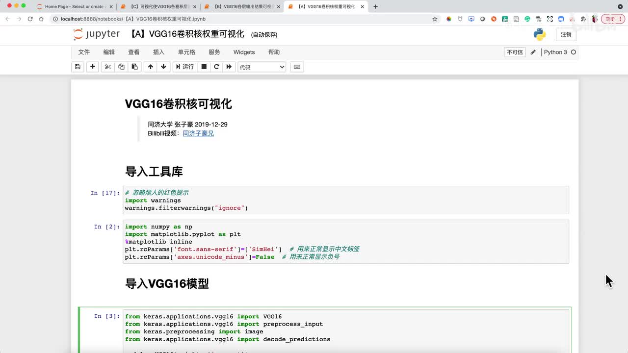 代码实战-VGG16卷积核权重可视化