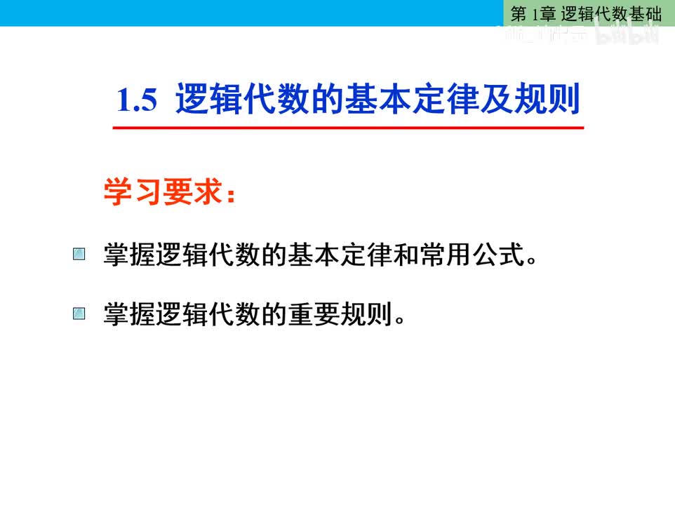 数电09-逻辑代数的基本定律、常用公式