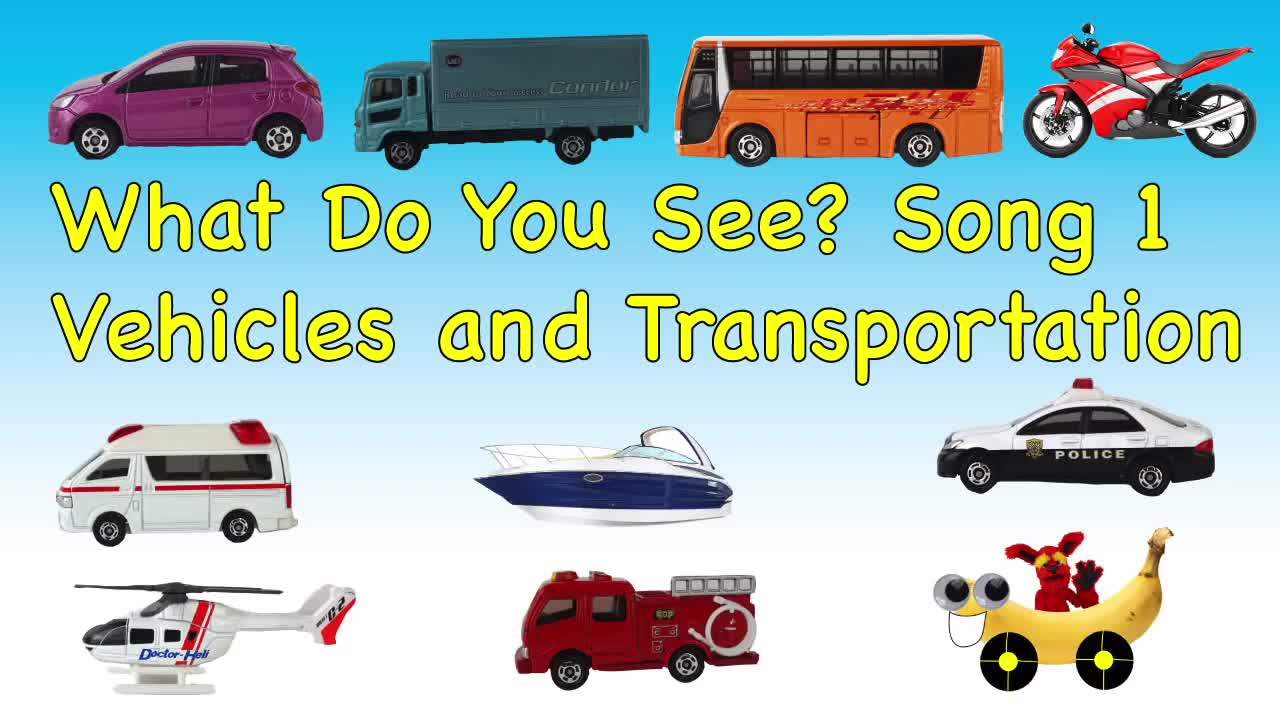 What Do You See_ Song _ Vehicles and Transport _ Learn English Kids