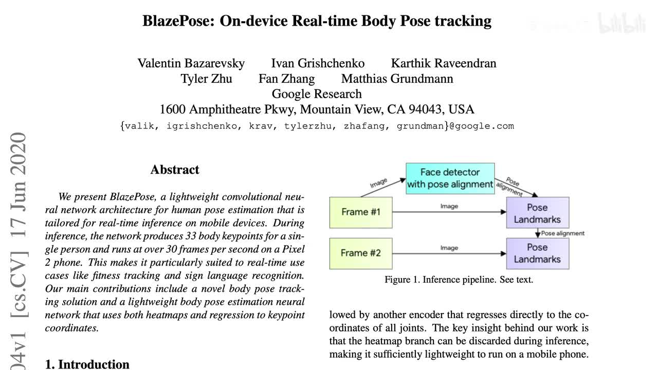 BlazePose论文精读