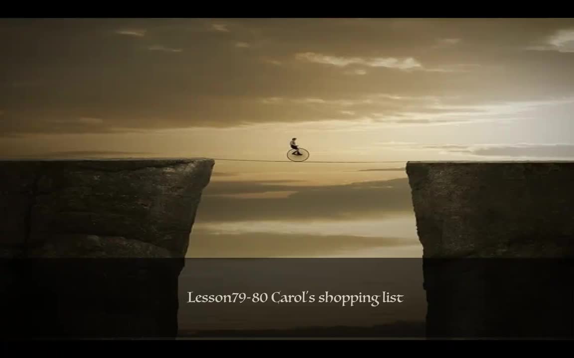 Lesson79-80 Carol's shopping list