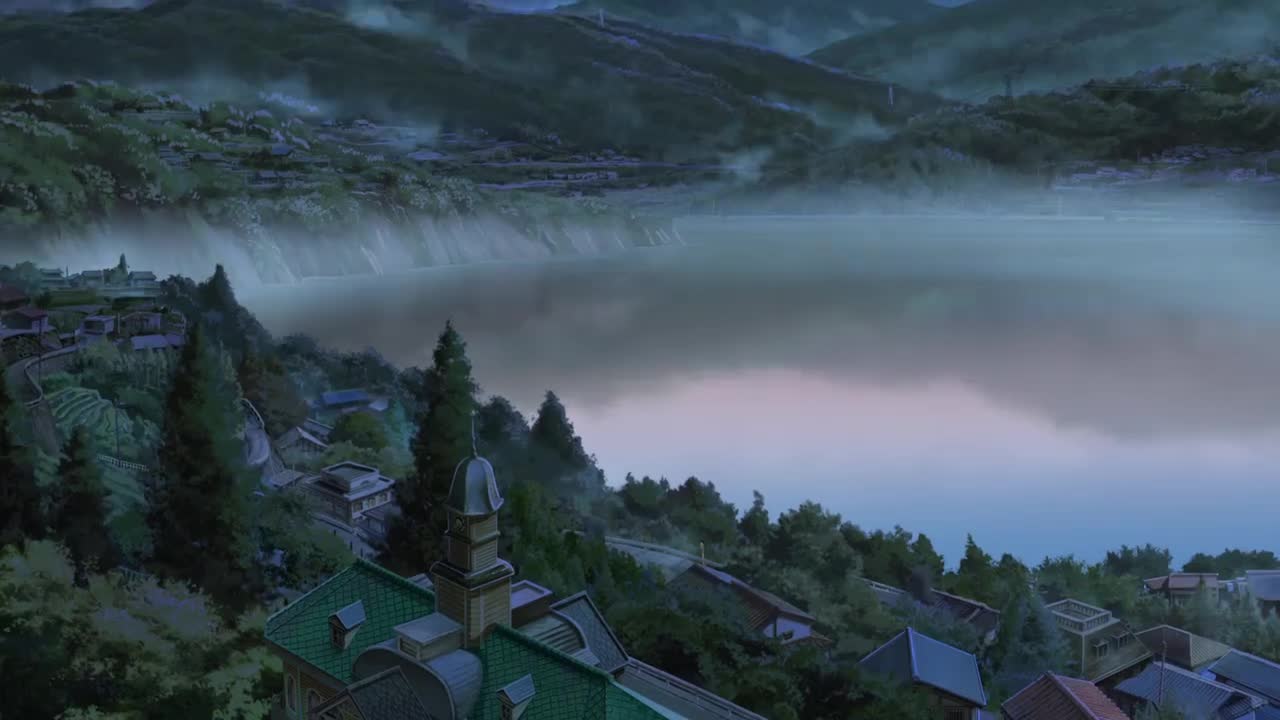 湖泊阳光与城市镜头切换加速