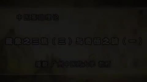 第54讲 藏象之三焦（三）与奇恒之腑（一）