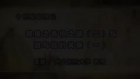 第55讲 藏象之奇恒之腑（二）与脏与脏的关系（一）