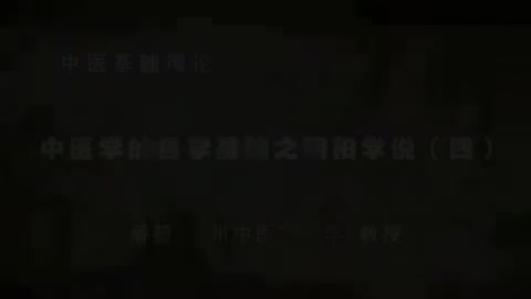 第8讲 中医学的哲学基础之阴阳学说（四）